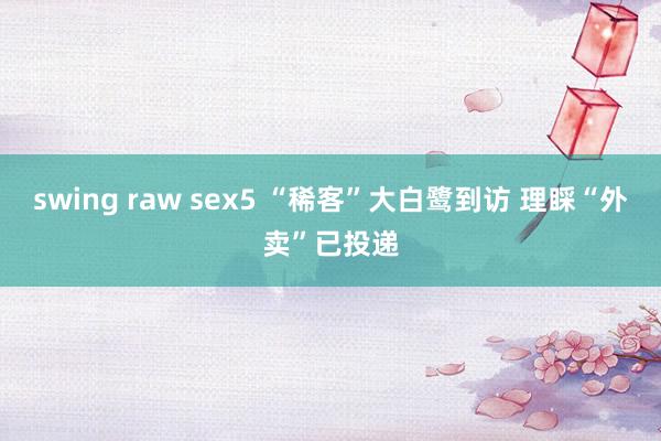 swing raw sex5 “稀客”大白鹭到访 理睬“外卖”已投递