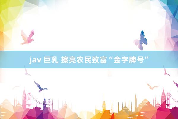 jav 巨乳 擦亮农民致富“金字牌号”