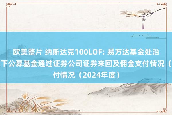 欧美整片 纳斯达克100LOF: 易方达基金处治有限公司旗下公募基金通过证券公司证券来回及佣金支付情况(2024年度)