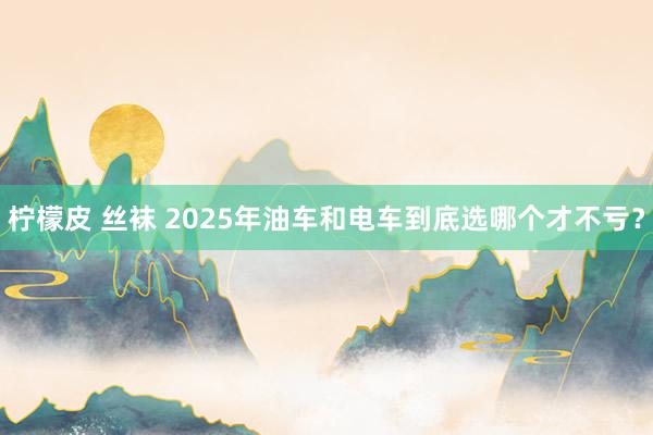 柠檬皮 丝袜 2025年油车和电车到底选哪个才不亏？