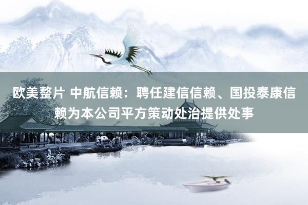欧美整片 中航信赖：聘任建信信赖、国投泰康信赖为本公司平方策动处治提供处事